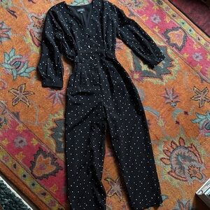 Sugarlips Black Jumpsuit with White Dots